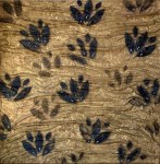 black flowers 100x100 cm